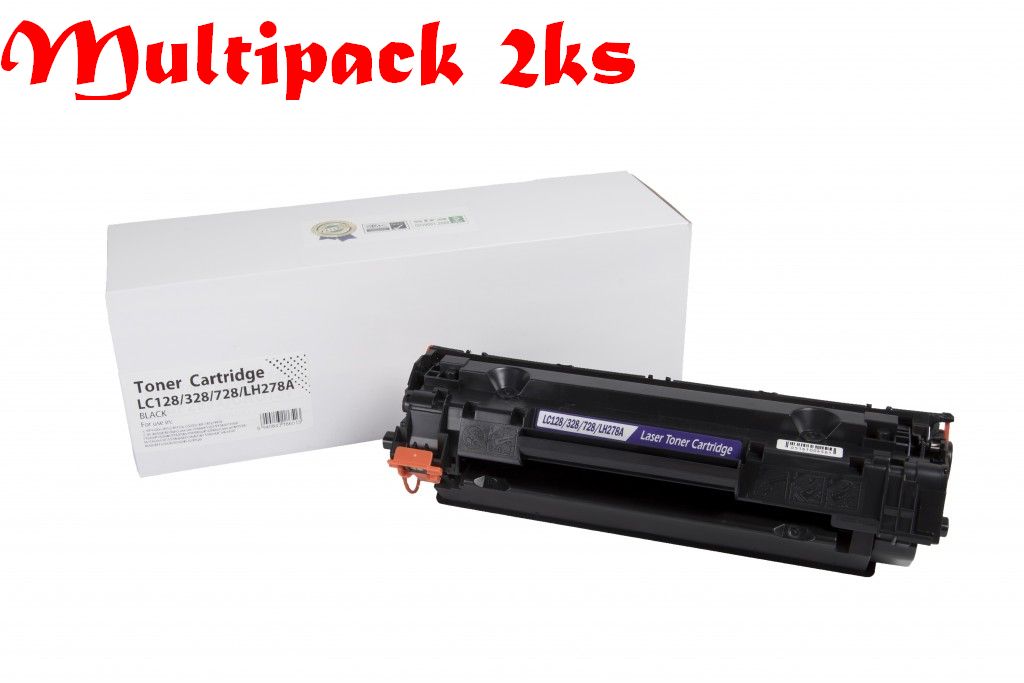 Multipack HP CE278A / CRG728 / CRG726, Black - 2ks